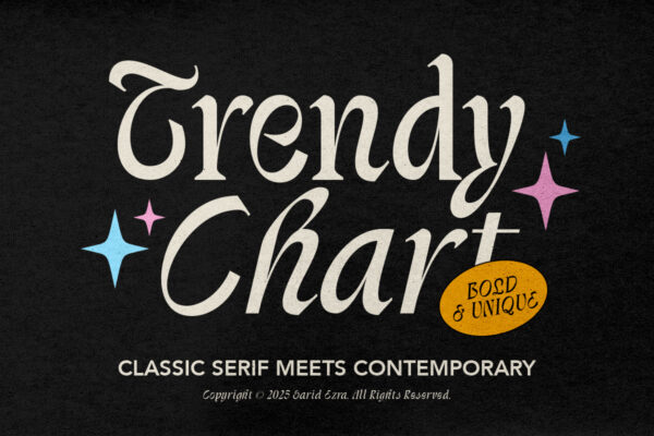 Trendy Chart - Unique Serif